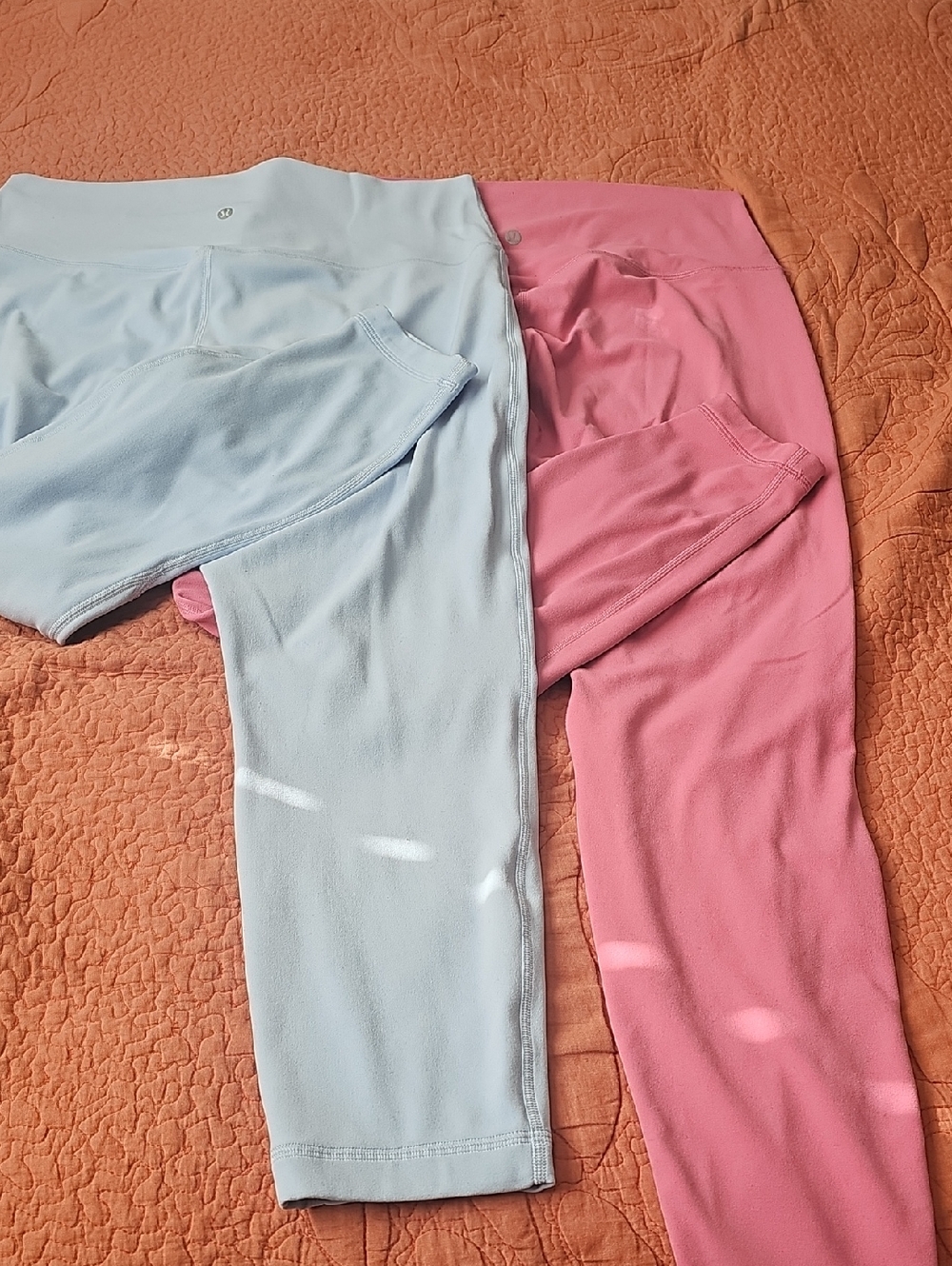 lululemon athletica Pink and Light Blue Capri Leggings Duo
